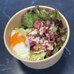 ローストビーフ丼　温泉卵抜き（ライス普通・大・特大）